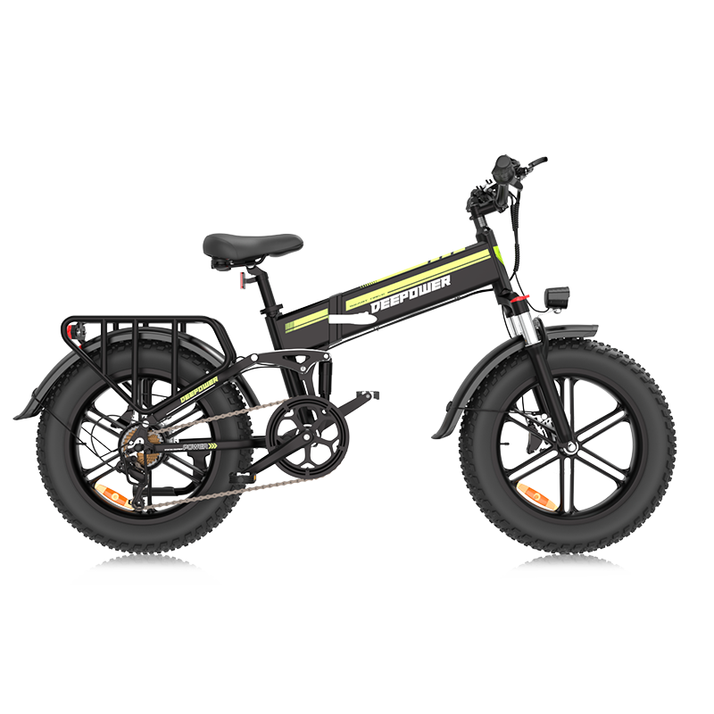 Deepower H20Pro folding fat tire all terrain electric bike with rear rack