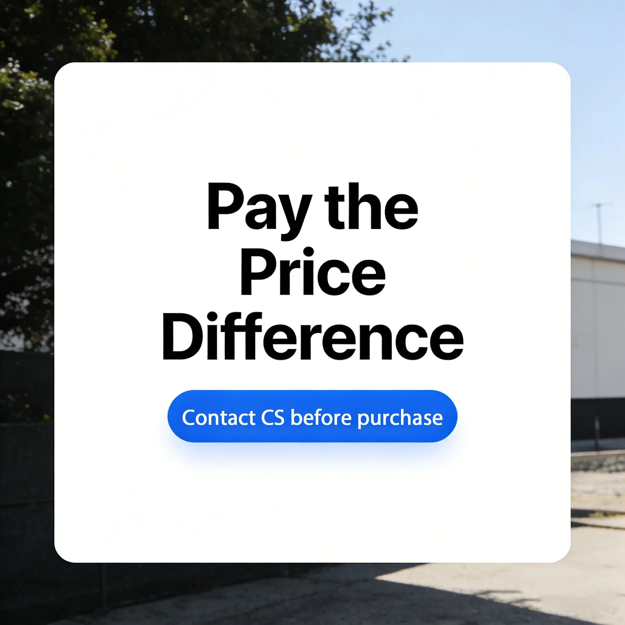 Dedicated Payment Link for Shipping, Price Differences & Accessories