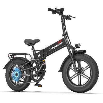Deepower A5 foldable fat tire e-bike with motor highlight