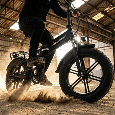 Offroad riding Deepower A5 folding fat tire adult electric bike