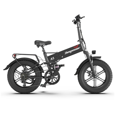 Deepower A5 foldable fat tire electric bike with rear rack
