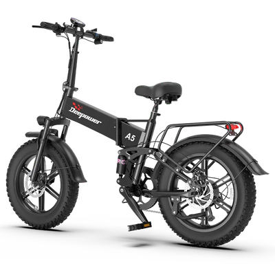 Deepower A5 folding fat tire adult electric bike rear view