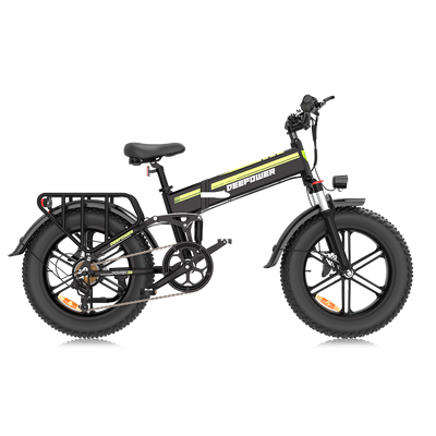 Deepower H20Pro folding fat tire all terrain electric bike with rear rack
